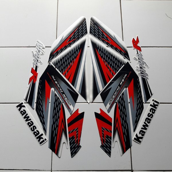 stiker kawasaki ninja r 2013 putih