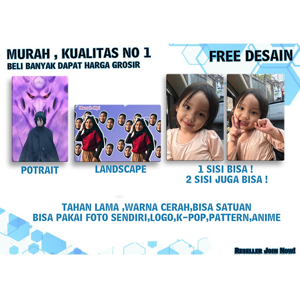 (Satuan) Cetak PHOTO CARD CUSTOM Bebas Gambar Murahh