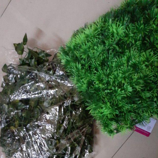 Rumput Jepang Pendek Full/ Rumput Plastik/ Daun Rambat Plastik/ Bunga Plastik/ Busa Bunga/ Dekorasi