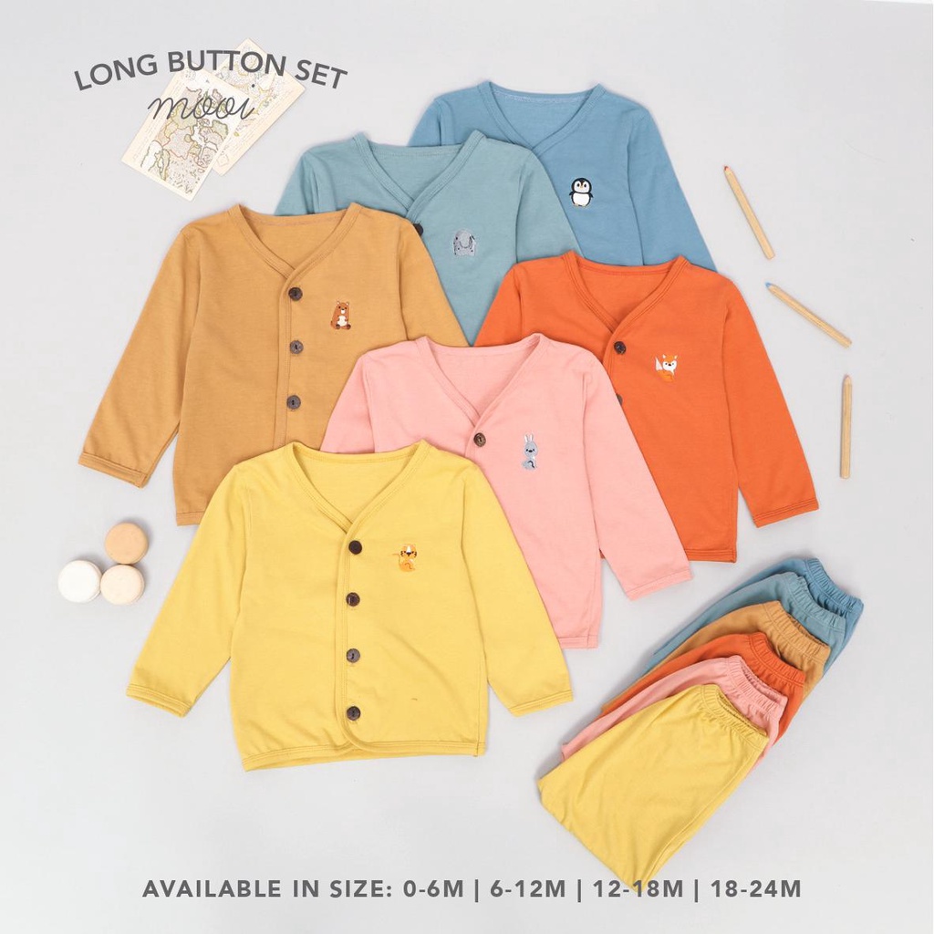 PROMO 7.7 PROMO BAJU LEBARAN MURAH MOOI SHORT BUTTON SET / LONG BUTTON SET BORDIR SETELAN BAJU BAYI BAJU ANAK 0-24 BULAN