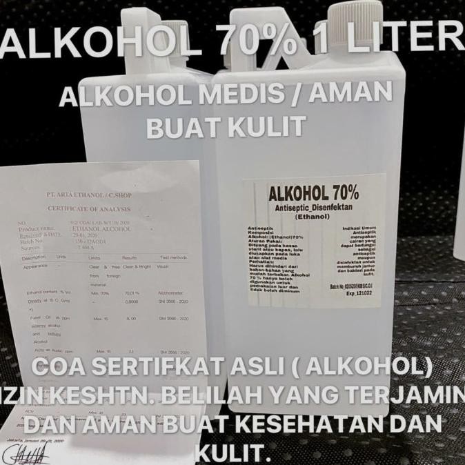 ALKOHOL 70% 1 LITER 96% 1 LITER HARGA GROSIRAN - Alkohol 70