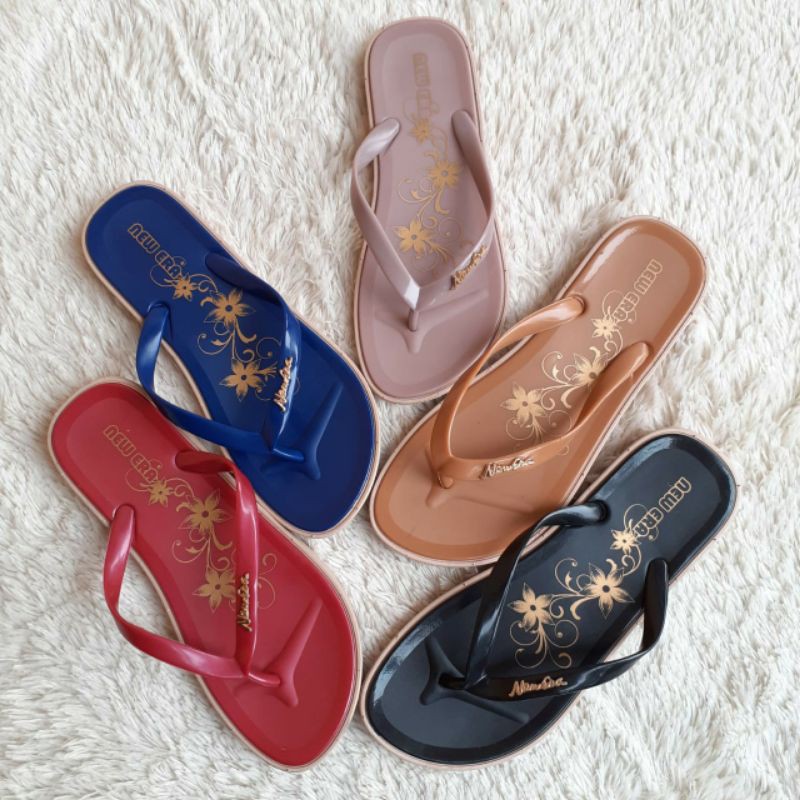 SANDAL JEPIT WANITA NEW ERA MOTIF UKURAN 37-39