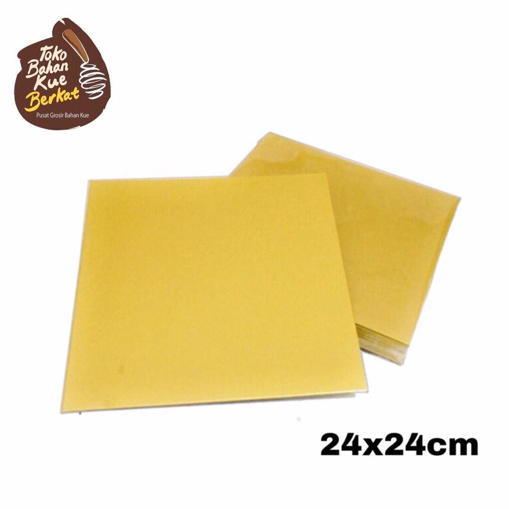 CAKE BOARD GOLD SQUARE / TATAKAN KUE KOTAK EMAS (10PC) - 32x32