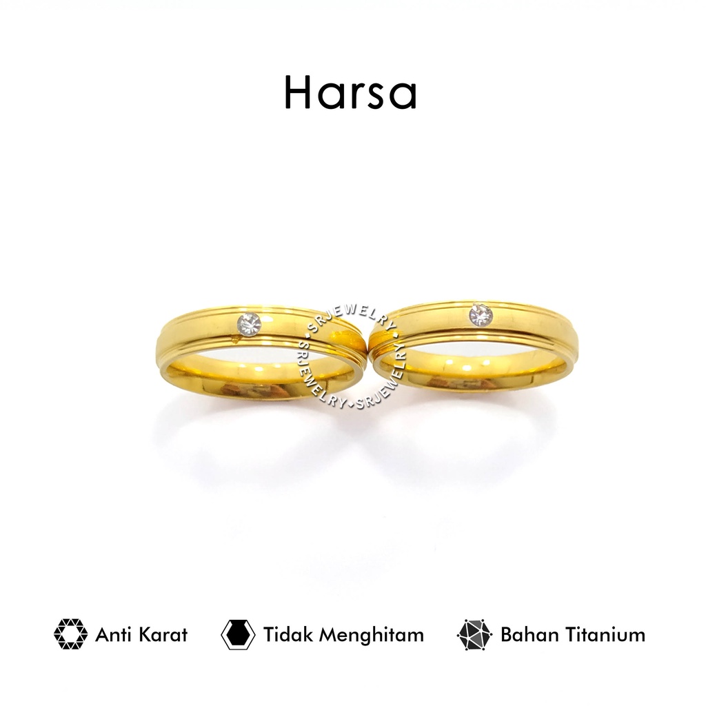 Cincin Kawin Emas Titanium Pria Wanita Wedding Ring