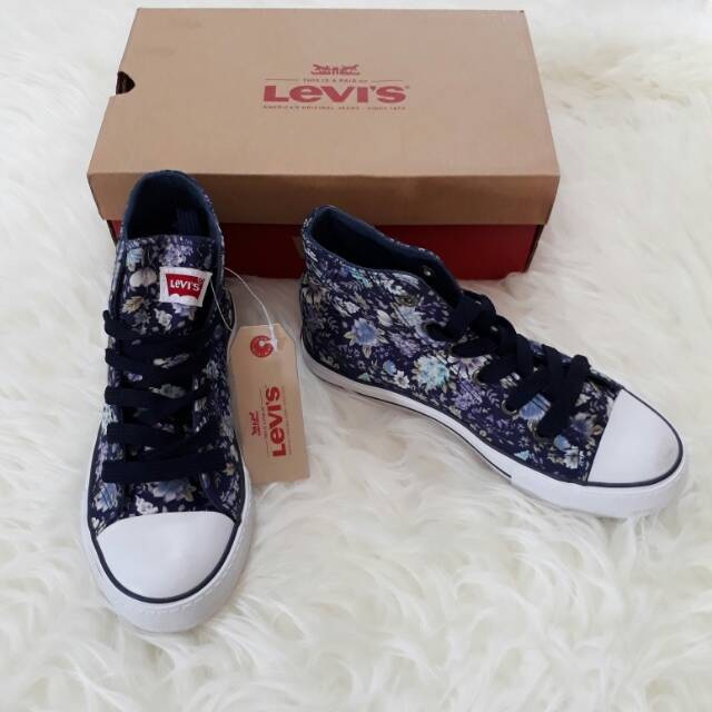 SEPATU ANAK PEREMPUAN : ORIGINAL LEVI'S MULTI FLOWER NAVY