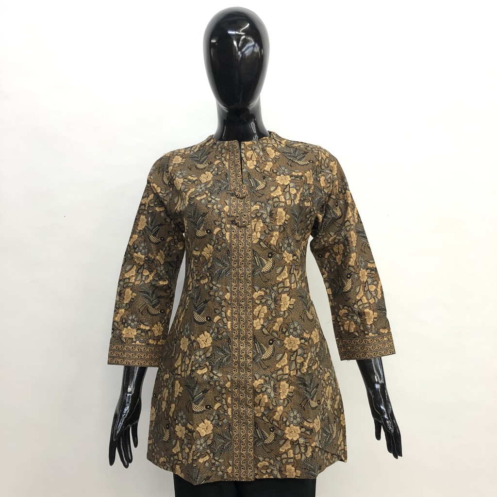 Exclusive Blouse Batik Kantor Lapis Furing Trikot Atasan Batik Usman Seragam Batik Grosir Murah