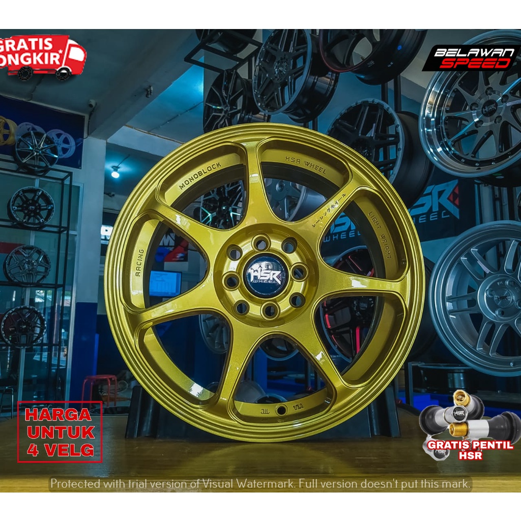 PELEK RACING VELG MOBIL HONDA JAZZ NEW RING 17 HSR SEBUNSUTA R17 UNTUK YARIS NEW WULLING CONFERO HON