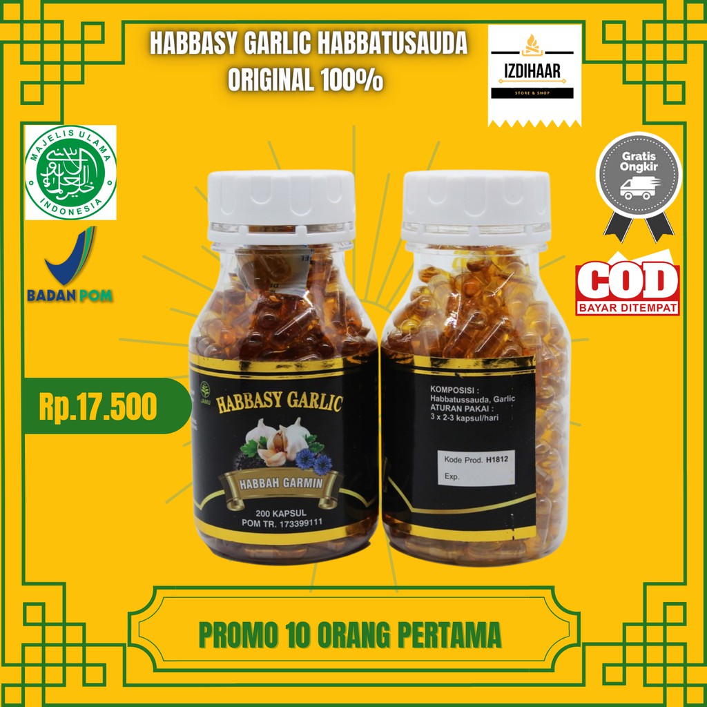 HABBASY GARLIC HABA GARLIC HABBATUSAUDA PLUS GARLIC ORIGINAL 100%