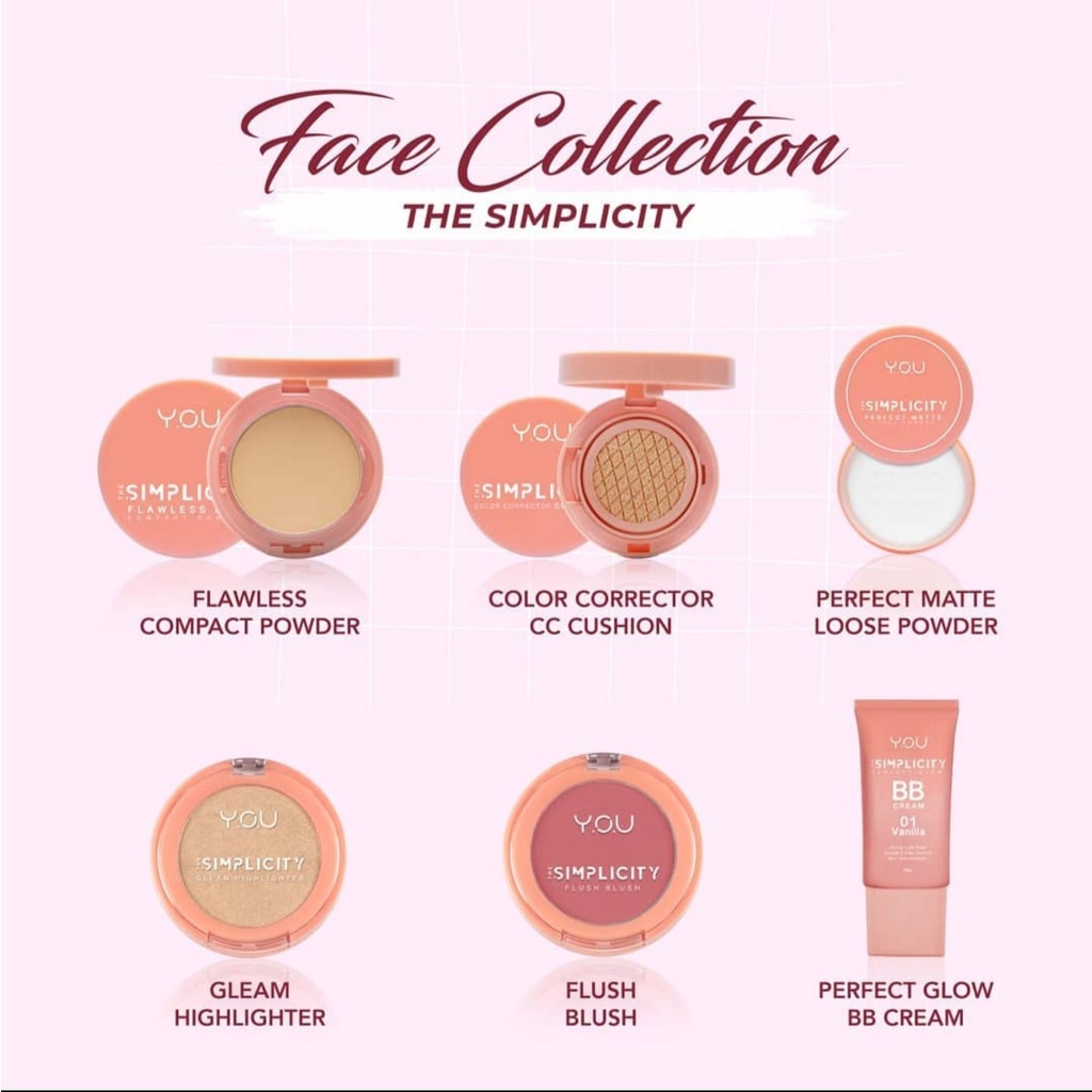 [ORIGINAL] [BPOM] Y.O.U The Simplicity Makeup's Series - Compact Powder / Corrector CC Cushion / Eye