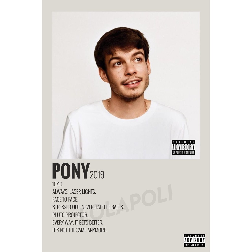 Poster Cover Album Pony - Rex Orange County