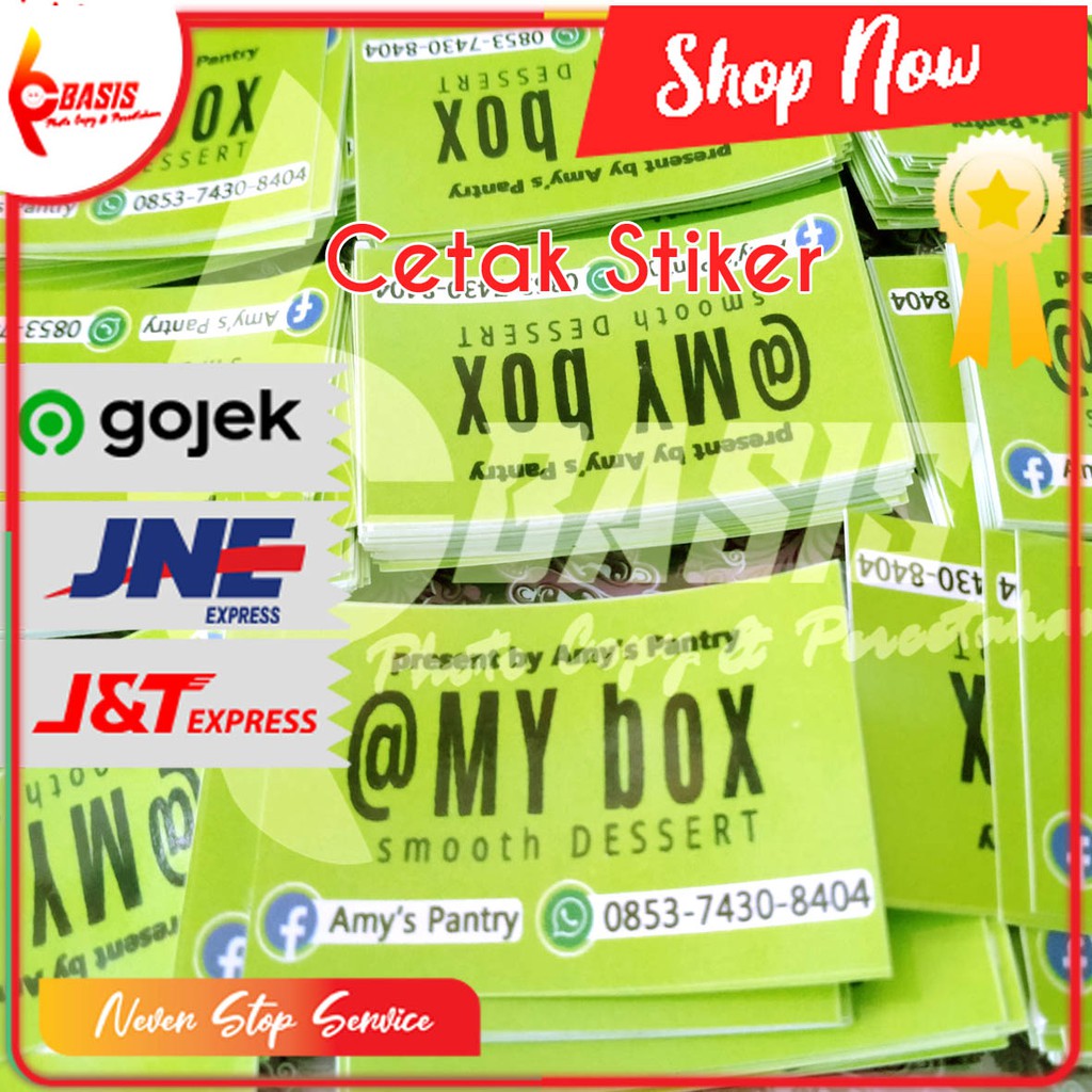 

Stiker Kemasan Makanan Cocok untuk Branding Produk Berbahan Chromo Dan Tahan Air