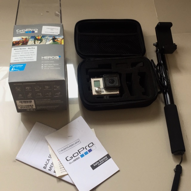 GoPro Hero3+ second (sudah termasuk tempat dan tongsis) masih mulus