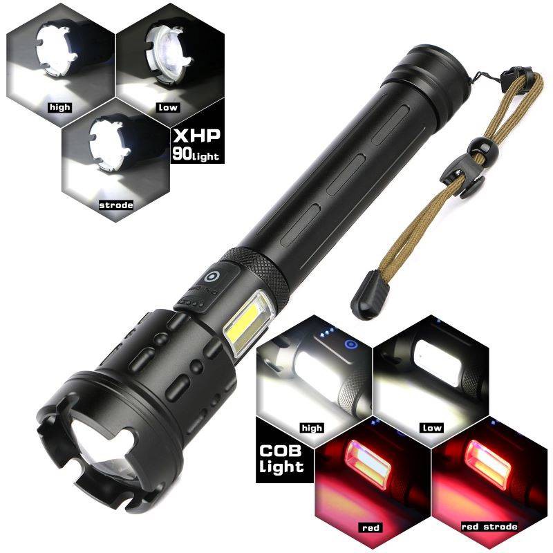 ANBOLT Paten Ultral Power Senter XHP160 2pcs 26650 Zoomable Torch Camp Taktis Cahaya Tahan Air Flashlight