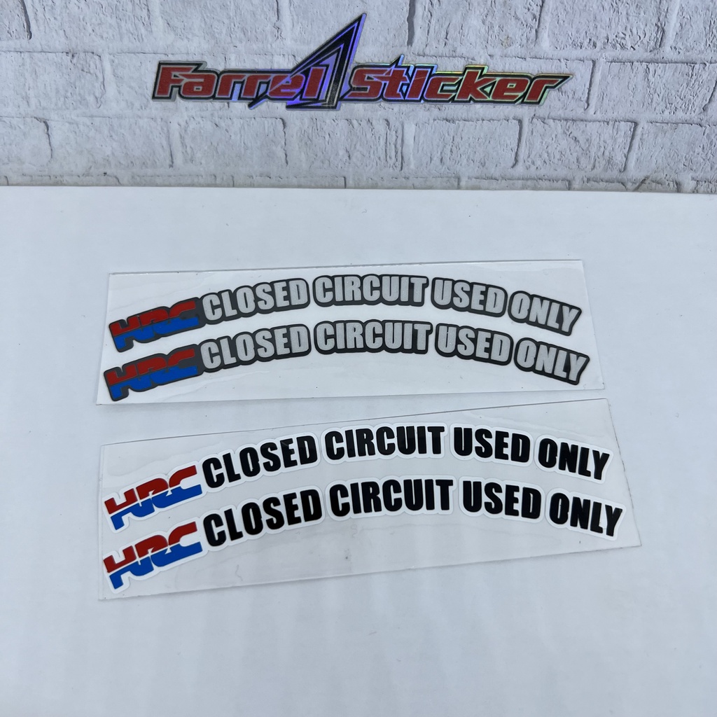 stiker velg sticker hrc closed circuit used only