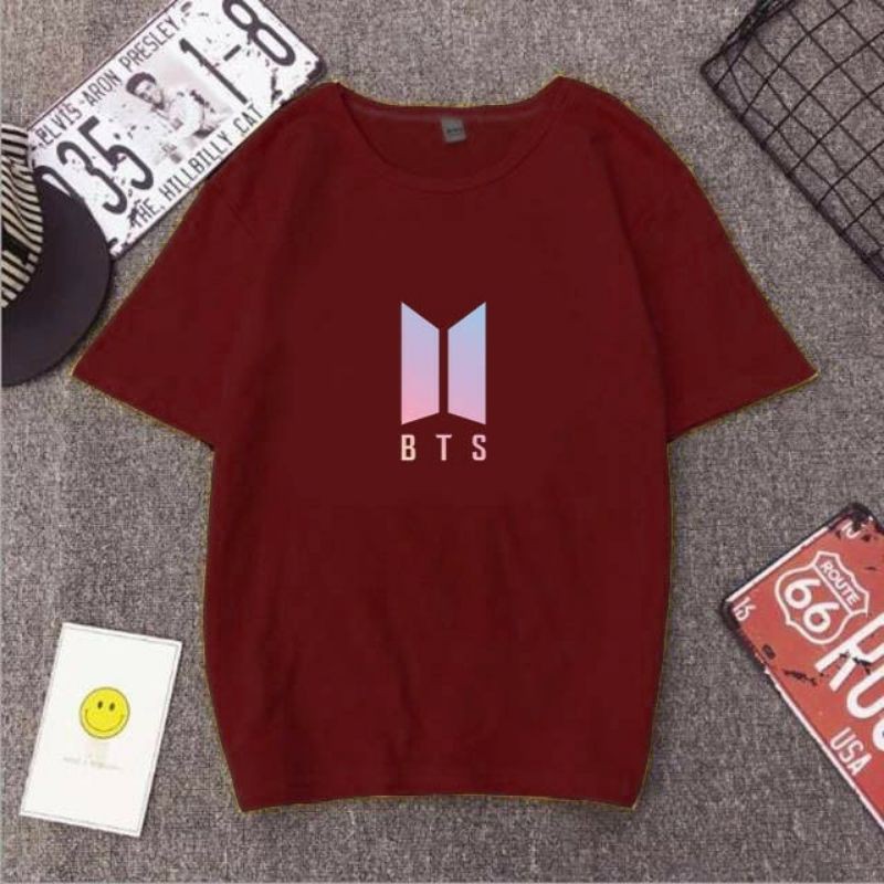 TSHIRT/TUMBLR TEE LOGO BTS PURPLE  UNISEX PREMIUM