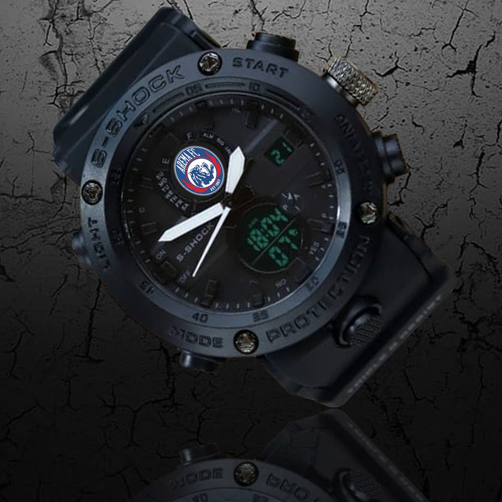 (EXCLUSIVE) Jam Tangan AREMA FC Double Time - FullBlack
