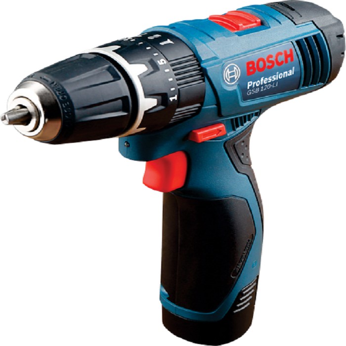 Bor Beton Battery 12v Merk Bosch 10mm GSB 120-LI Cordless Impact Drill