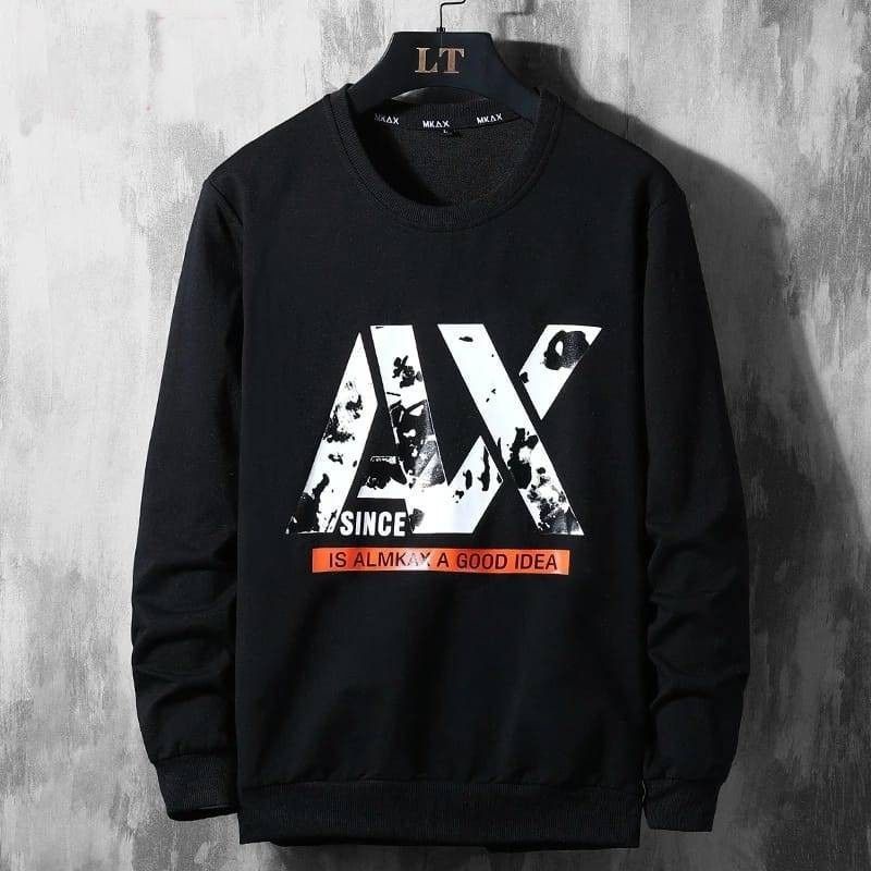 AX since sweater basic cowok outerwear