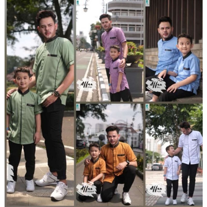BAJU KOKO COUPLE AYAH DAN ANAK AFFAN SERIES ( BY EL FATH)