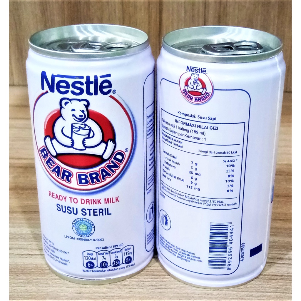 Bear brand 189ML bear brand 189 ml susu steril kaleng Nestle Bear Brand susu beruang