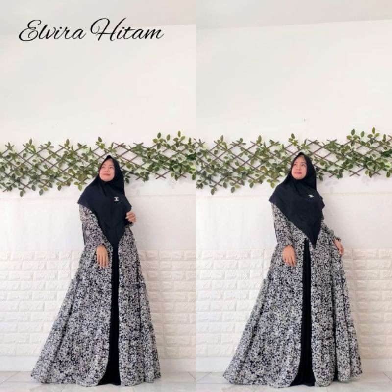 ELVIRA DRESS SYAR'I FULL CERUTY SET KHIMAR