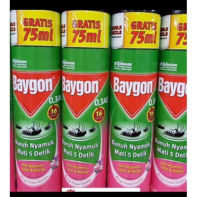 BAYGON SEMPROT NYAMUK 600 & 450ml  DOUBLE NOZZLE