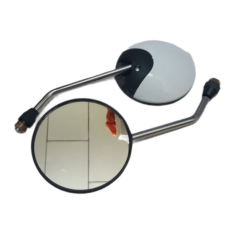 Spion Scoopy Kaca Bening Datar - Honda Scoopy Tangkai 14cm Crome Dan Tangkai Pendek 9cm Crome Kaca Bening Drat Honda / Universal Honda-2