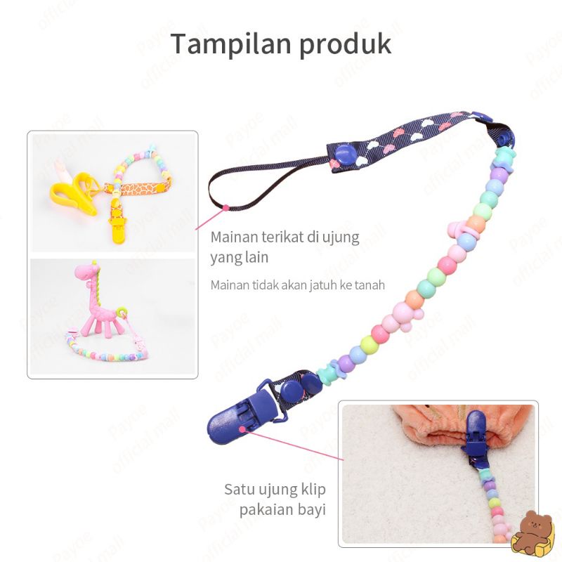 Pacifier&amp;Teether Clipper/Pacifier Holder Chain/Tali Gantungan Empeng POLOS /Klip Rantai