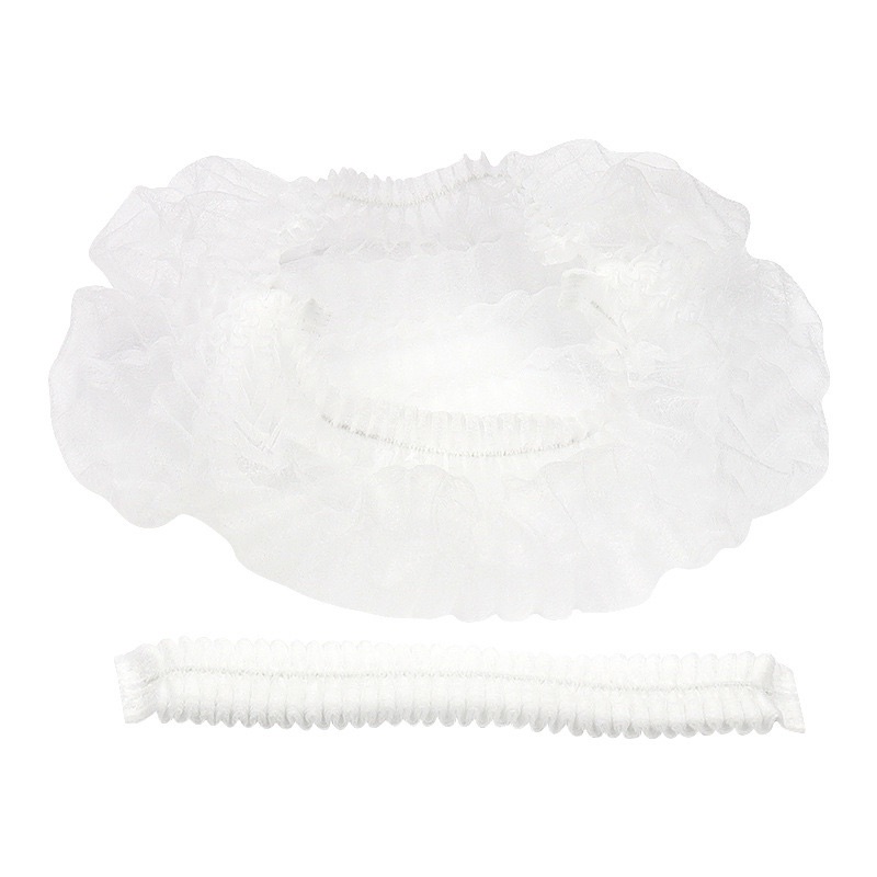 Disposable Hairnet Penutup Kepala Shower Cap Non Moven Nurse Cap