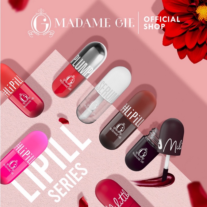 MADAME GIE LiPiLL - Lip Tint (Oil Based) | LiPLUMPER Lip Plumper Lipstick (Untuk Bibir Lebih Bervolume) | Lip Serum (Serum Bibir) ❤ jselectiv ❤ MADAME GIE - ORI✔️BPOM✔️COD✔️