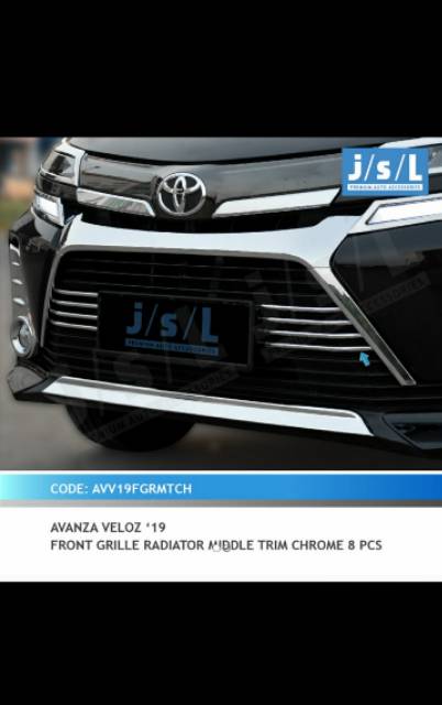 List grill radiator Avanza/ Xenia/ Veloz 19 chrome 8 pcs jsl