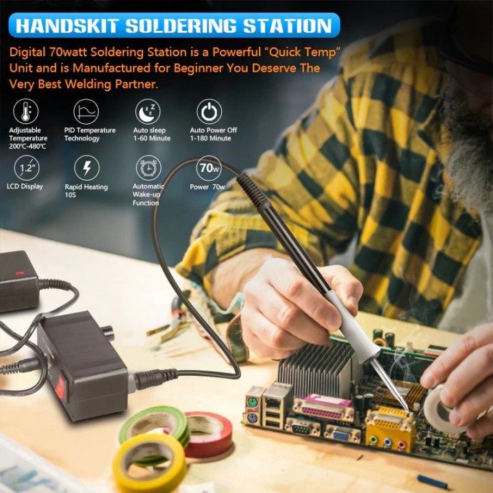 421 HANDSKIT T12 Solder Station LED Display - Alat Solder Listrik Digital