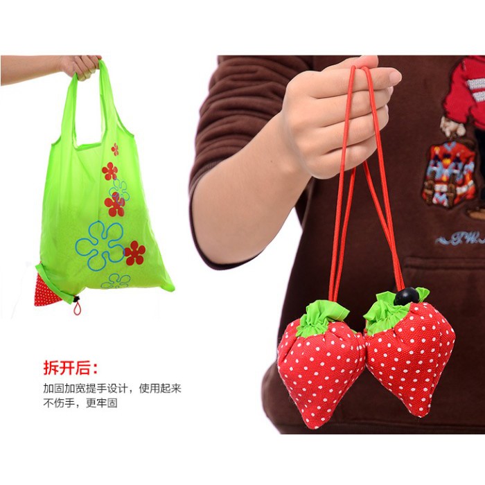 Tas Belanja Strawberry - Tas Lipat Serbaguna