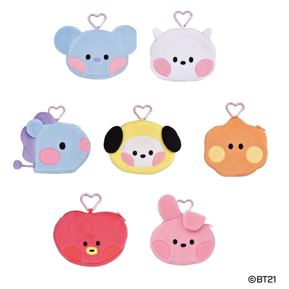 RESERVE BT21 MININI TISSUE MULTI POUCH DOMPET BTS OFFICIAL JEPANG WALLET KEYRING BABY JAPAN