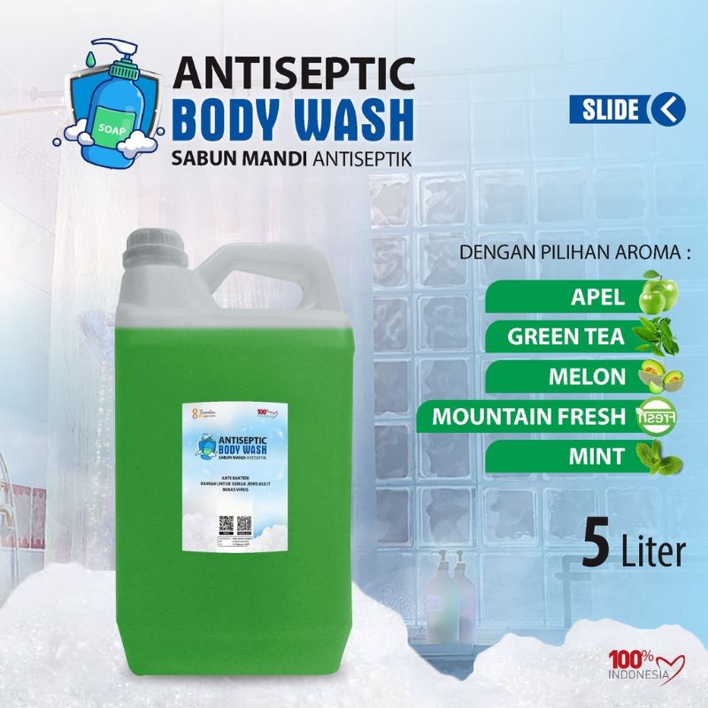 BODY WASH antiseptic aneka aroma wangi kemsanjurigen 5 liter