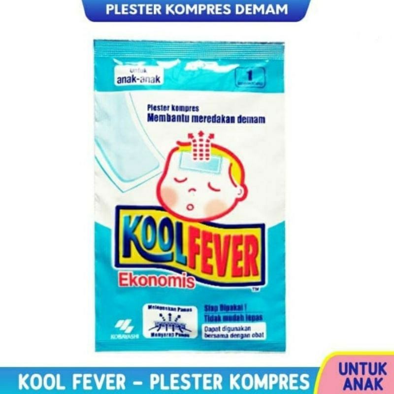 Koolfever Bayi Anak Dewasa Kool Fever Plester Kompres Demam Per Lembar