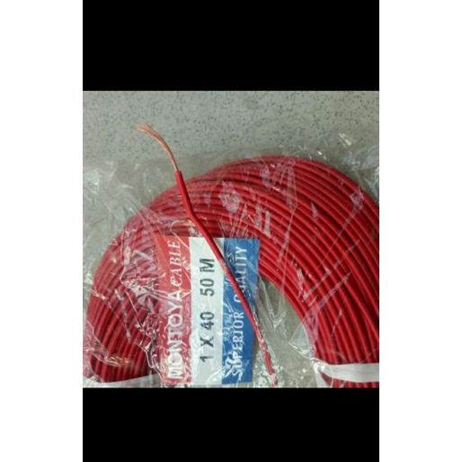 kabel 1x40 serabut tembaga 1rol panjang 50meter