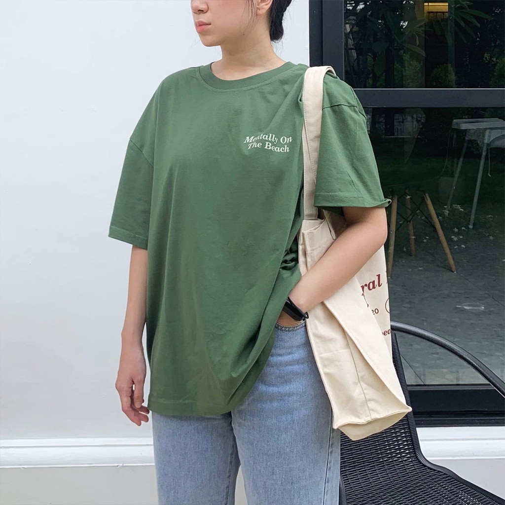 N&amp;A - MENTALLY ON THE BEACH OVERSIZED T-SHIRT - oversized t shirt / pakaian wanita / kaos