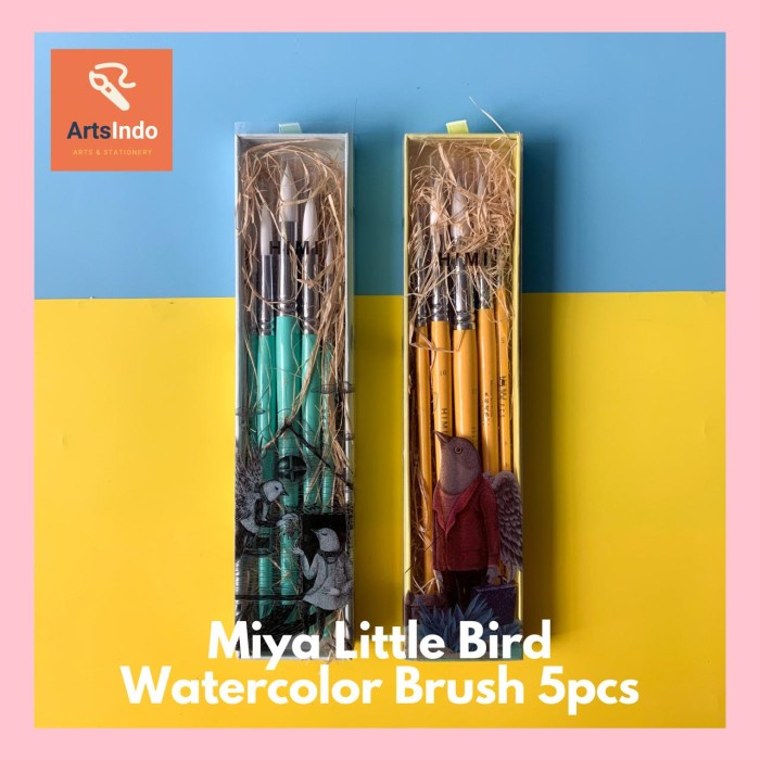 

Miya Himi Little Bird Watercolor Brush 5 pcs - Green