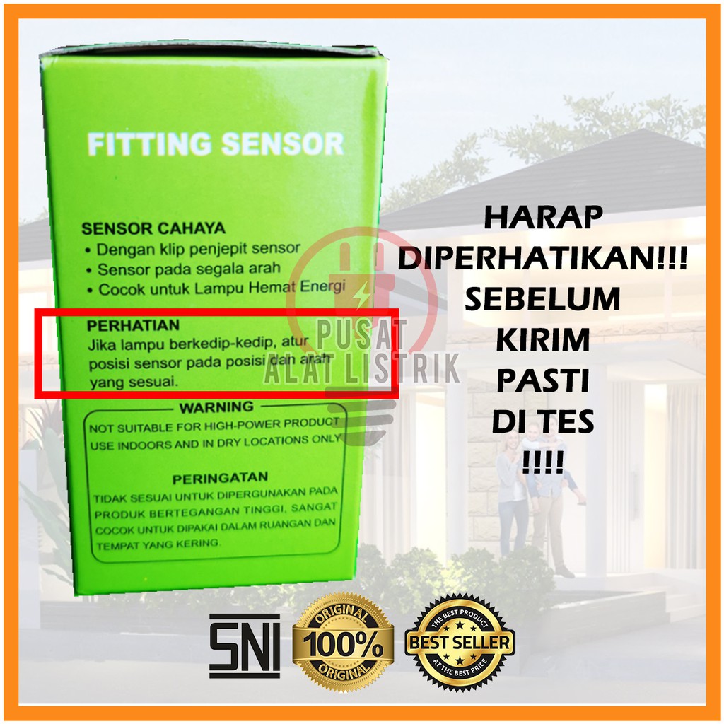 FITTING LAMPU SENSOR  FITTING LAMPU OTOMATIS SENSOR CAHAYA / FITING LAMPU SENSOR E27 /  LAMPU SENSOR