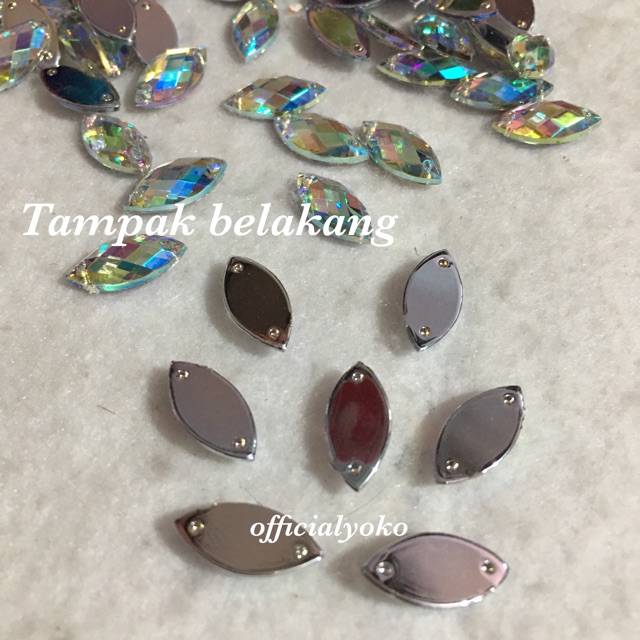 Manik Diamond Mata Putih AB 7x15 KW1 (10pcs)