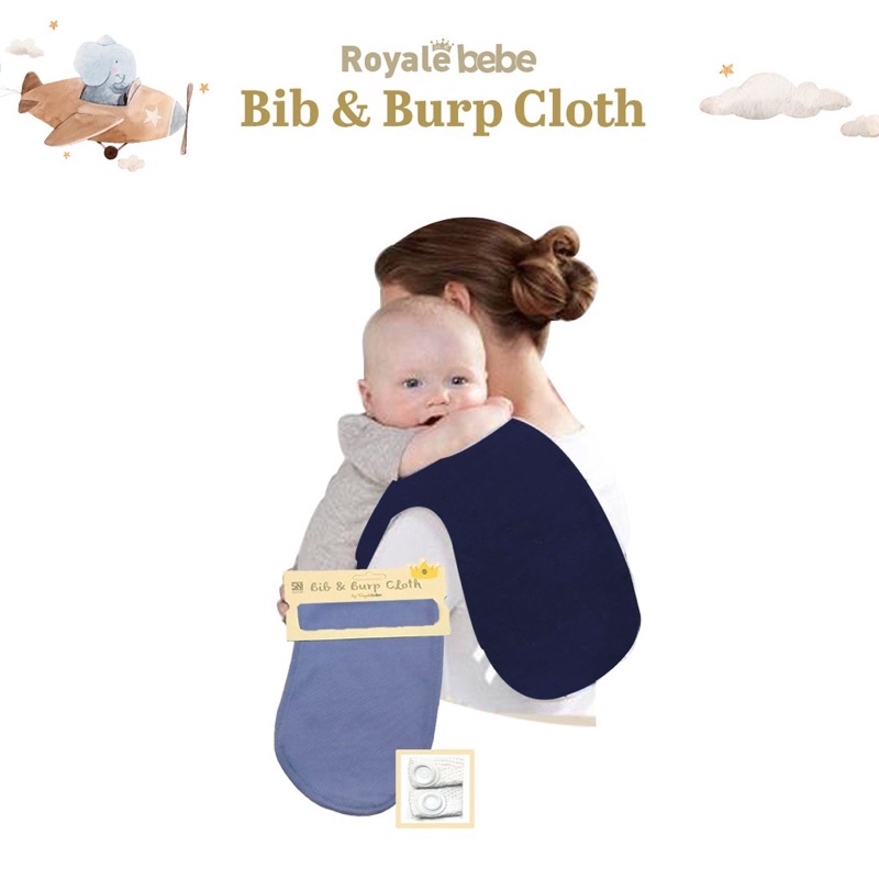 Royale Bebe Bib &amp; Burb Cloth - Celemek makan Slabber anak