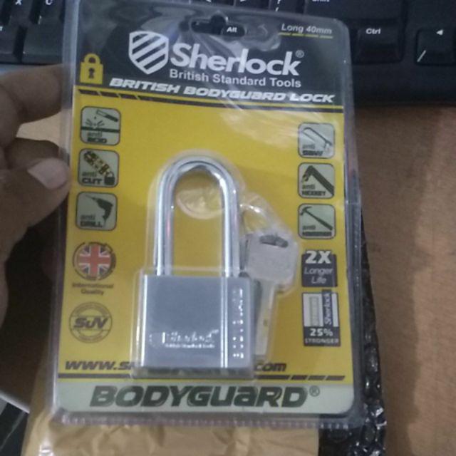 Gembok Sherlock Bodyguard 40mm Long - Gembok Anti Maling British Standard