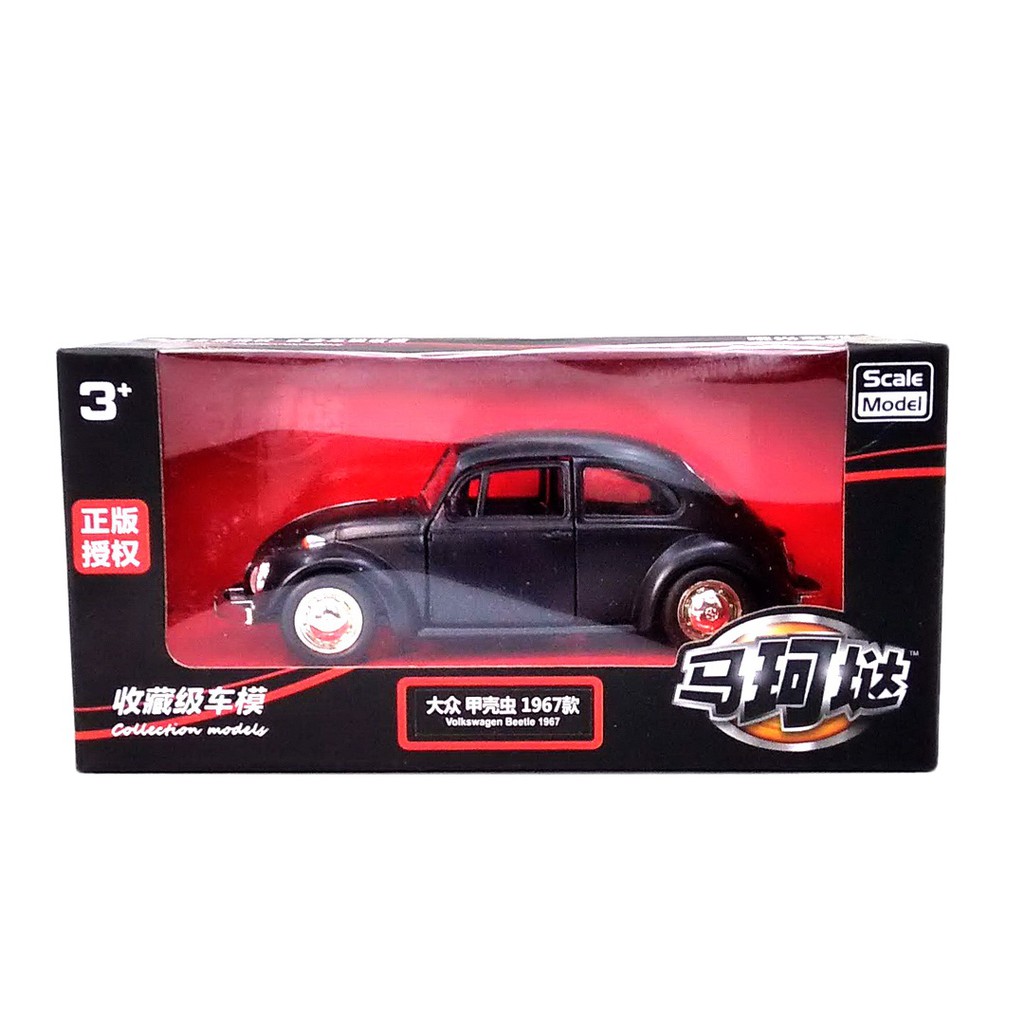 Huadawei Volkswagen Beetle 1967 Hitam Diecast Mobil 1:36