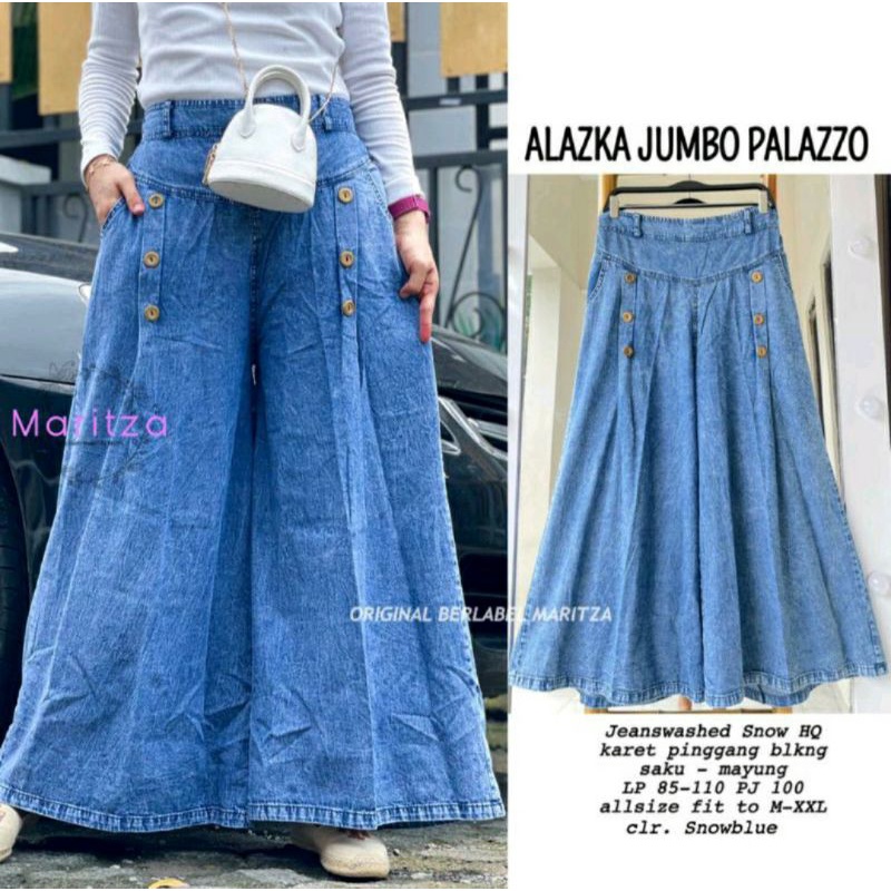 TERLARISSSS ALAZKA JUMBO PALAZZO - KULOT JEANS JUMBO