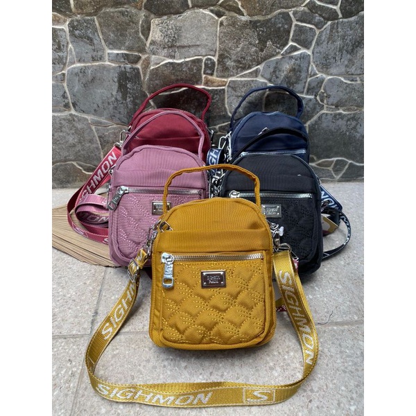 Ta Slempang Wanita Sighmon 110 bahan Kanvas. Tas Wanita Tas Sighmon ORI Tas selempang wanita Import Tas Sighmon Selempang Best Seller.!!!!