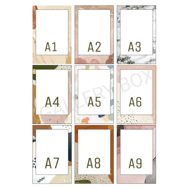 

POLAROID MOTIF ABSTRAK Paper photo glossy 260gsm(TEBAL)| PACKING BOX!!