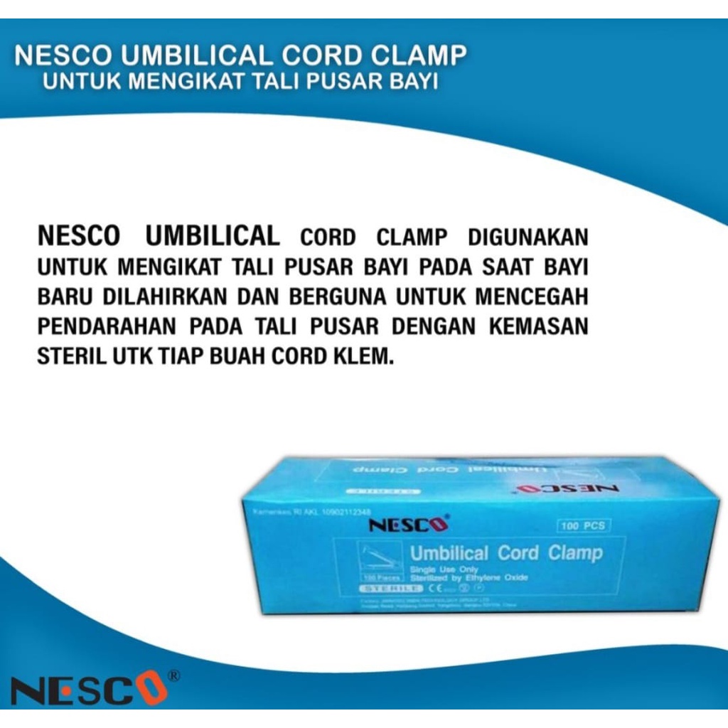 Umbilical Cord Clamp / Penjepit Tali Pusat Bayi - 100% ORIGINAL - STERILE