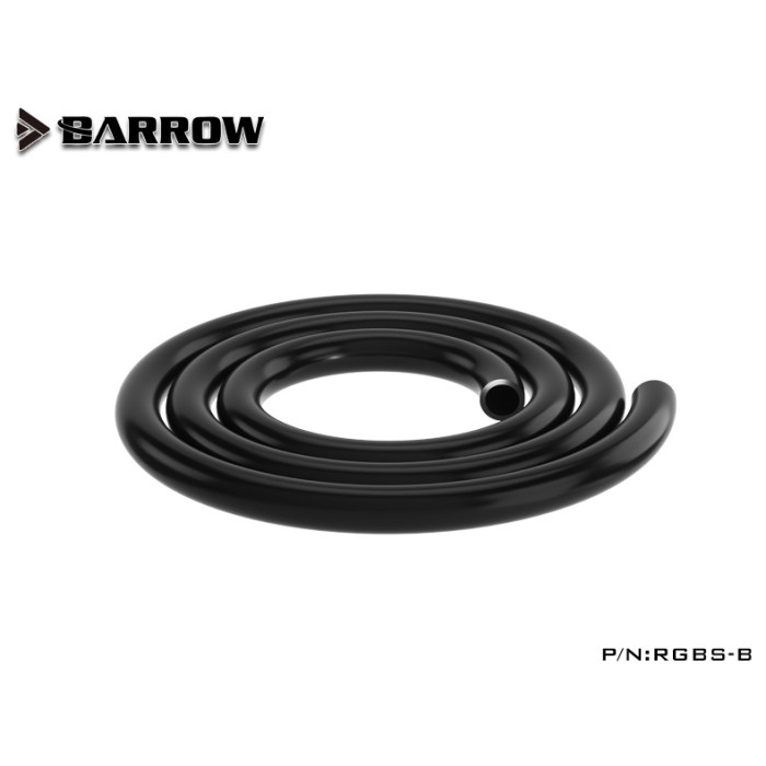 BARROW RGBS-B Black Silicone Soft Tube ID3/8 8mm OD1/4 12mm PER METER