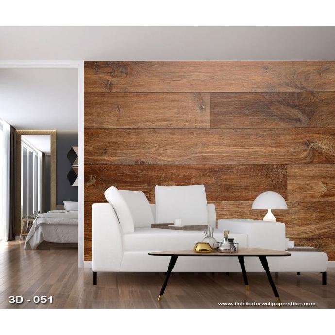 WALLPAPER CUSTOM 3D WALLPAPER DINDING KAYU Termurah